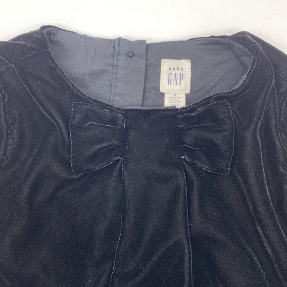 Gap Black Velvet Dress Girls Size 5 - Picture 3 of 9